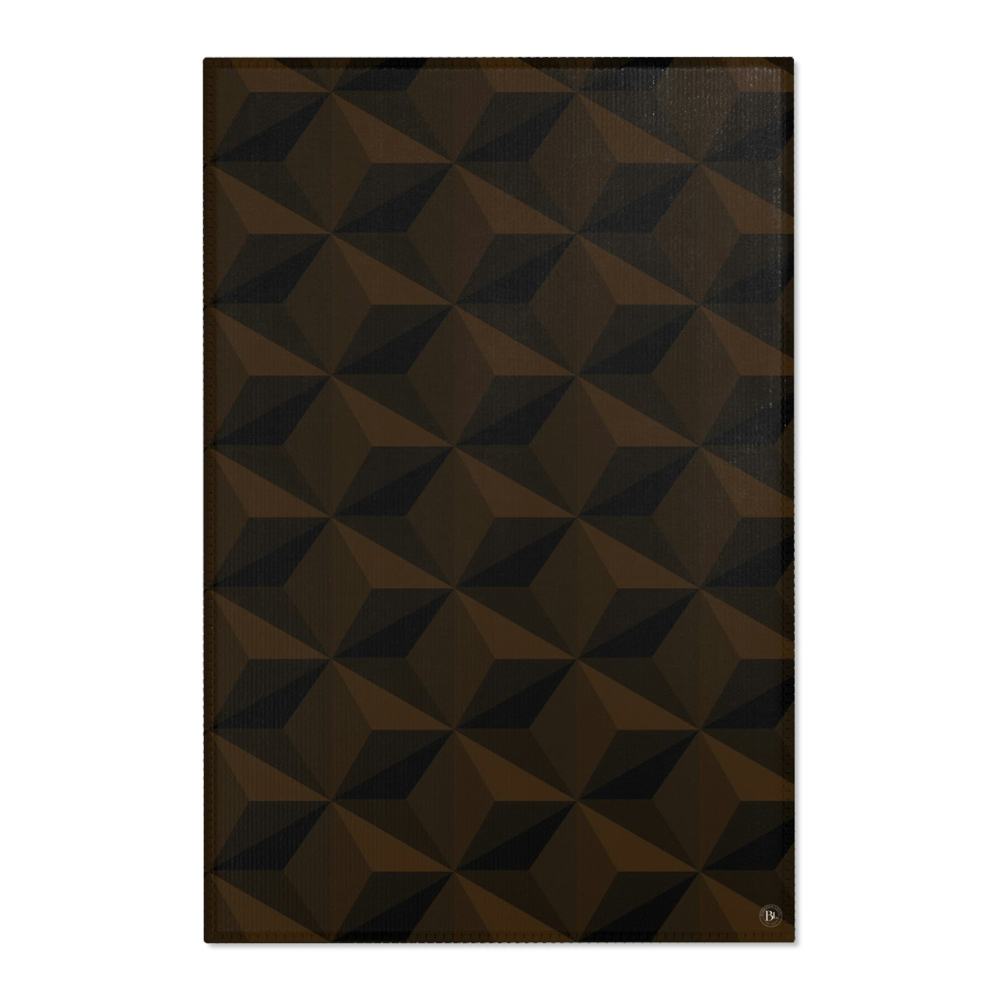 Home Decor DARK GEOMETRY CHENILLE AREA RUG -ESPRESSO 24" × 36"