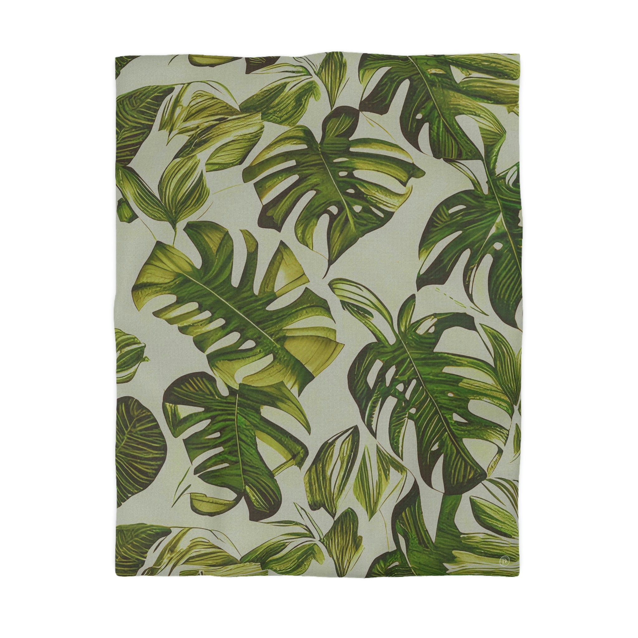 Home Decor PHILODENDRON LEAVES MICROFIBER DUVET COVER Twin / White