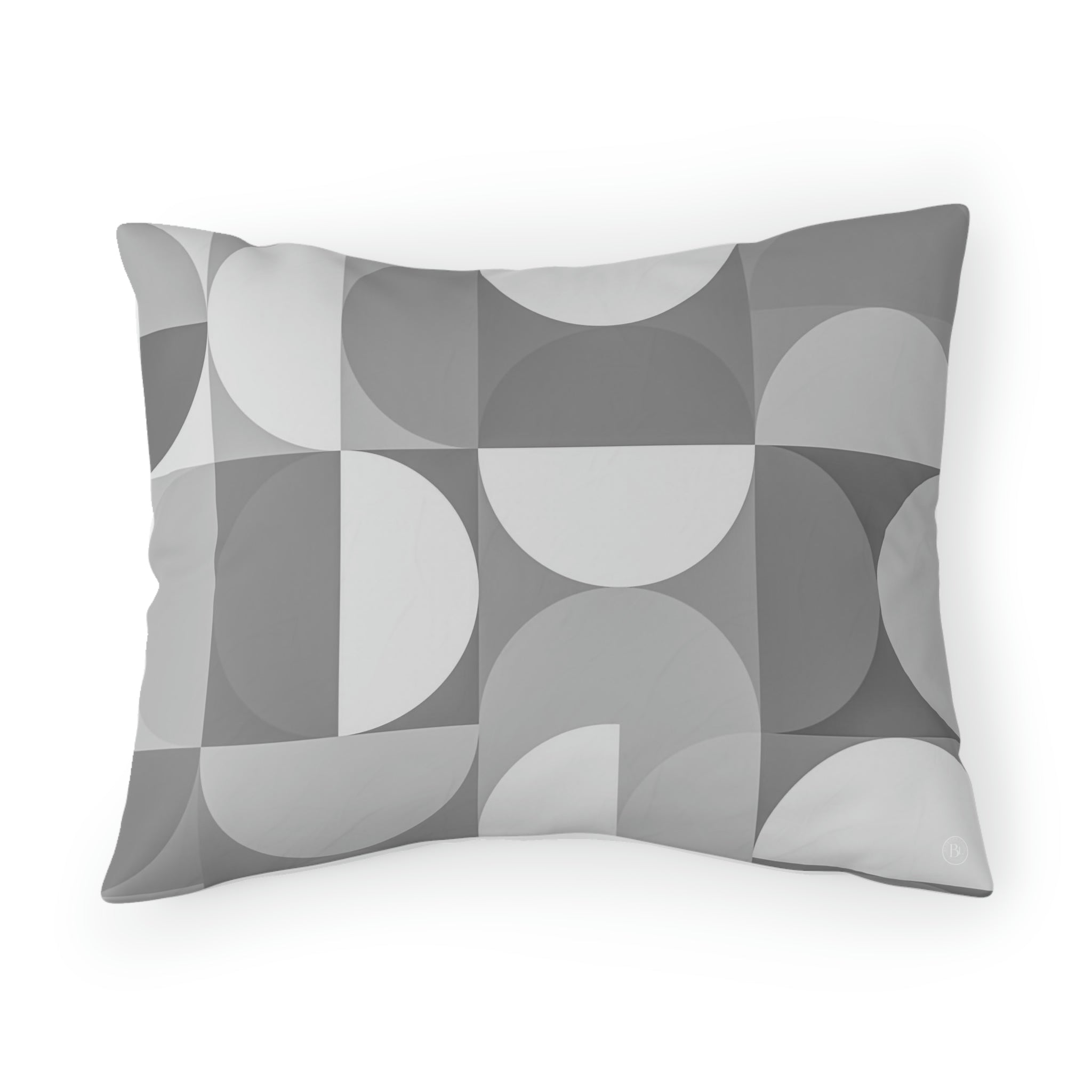 Home Decor MIdMod Geometric Pillow Shams Light Gray 26" x 20"
