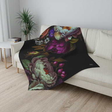Home Decor Giant Floral Luxe Sherpa Throw 50" × 60"