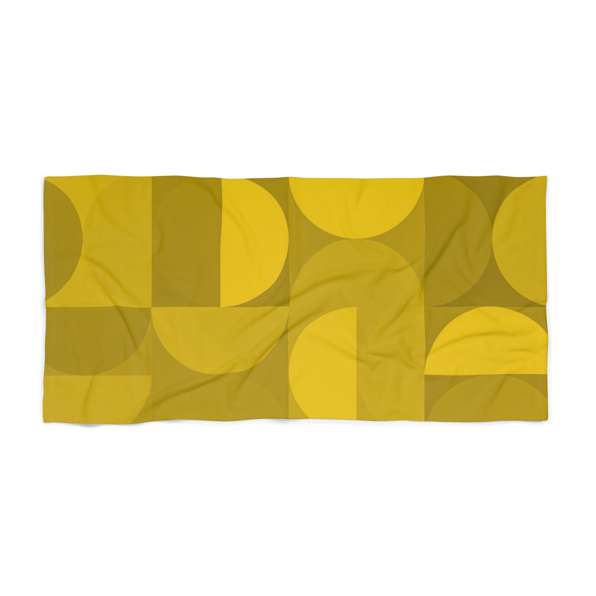 Home Decor Mid-Ccentyry Modern, Chic Beach Towel =mustard