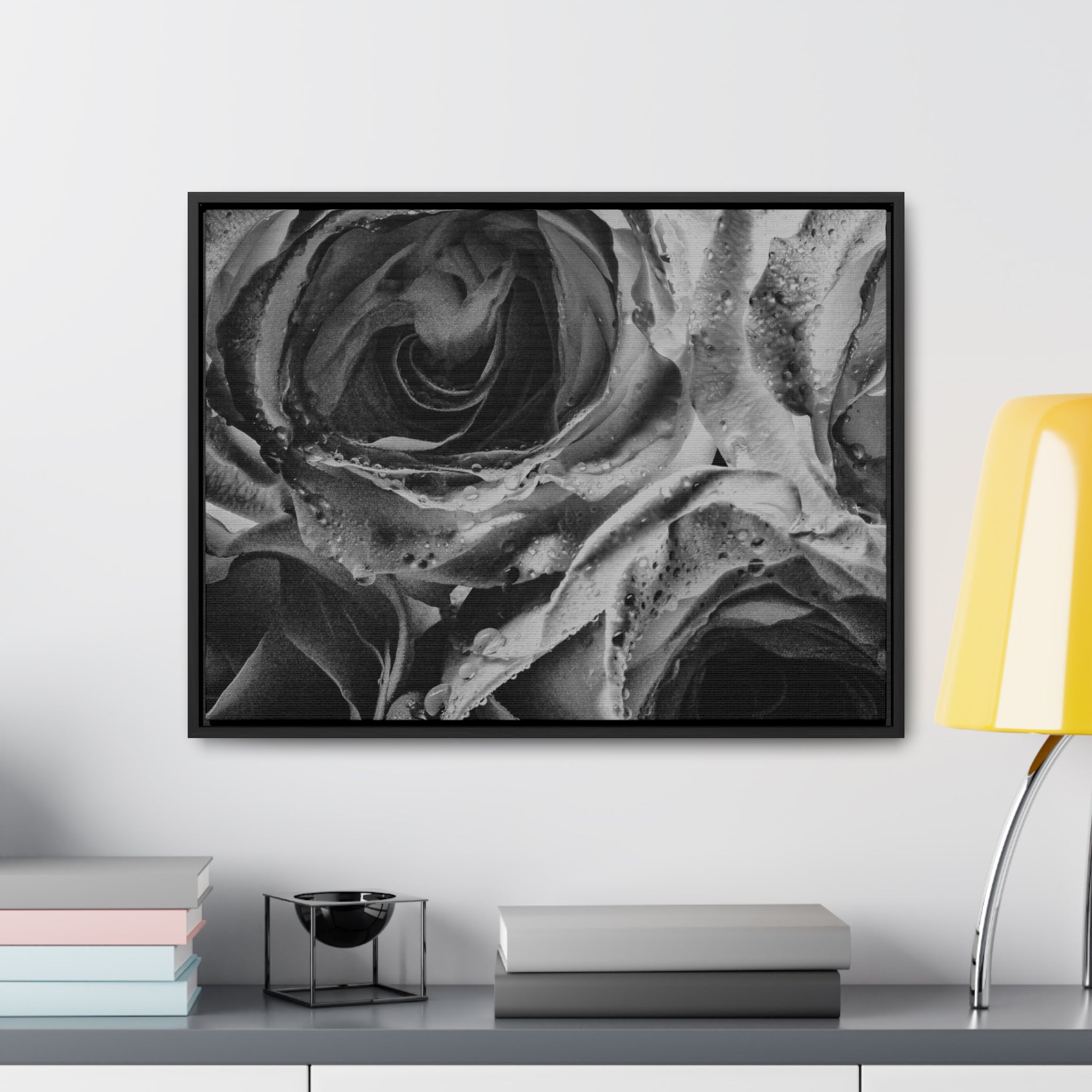 Canvas Wet Roses Gallery Canvas Wraps, Horizontal Frame