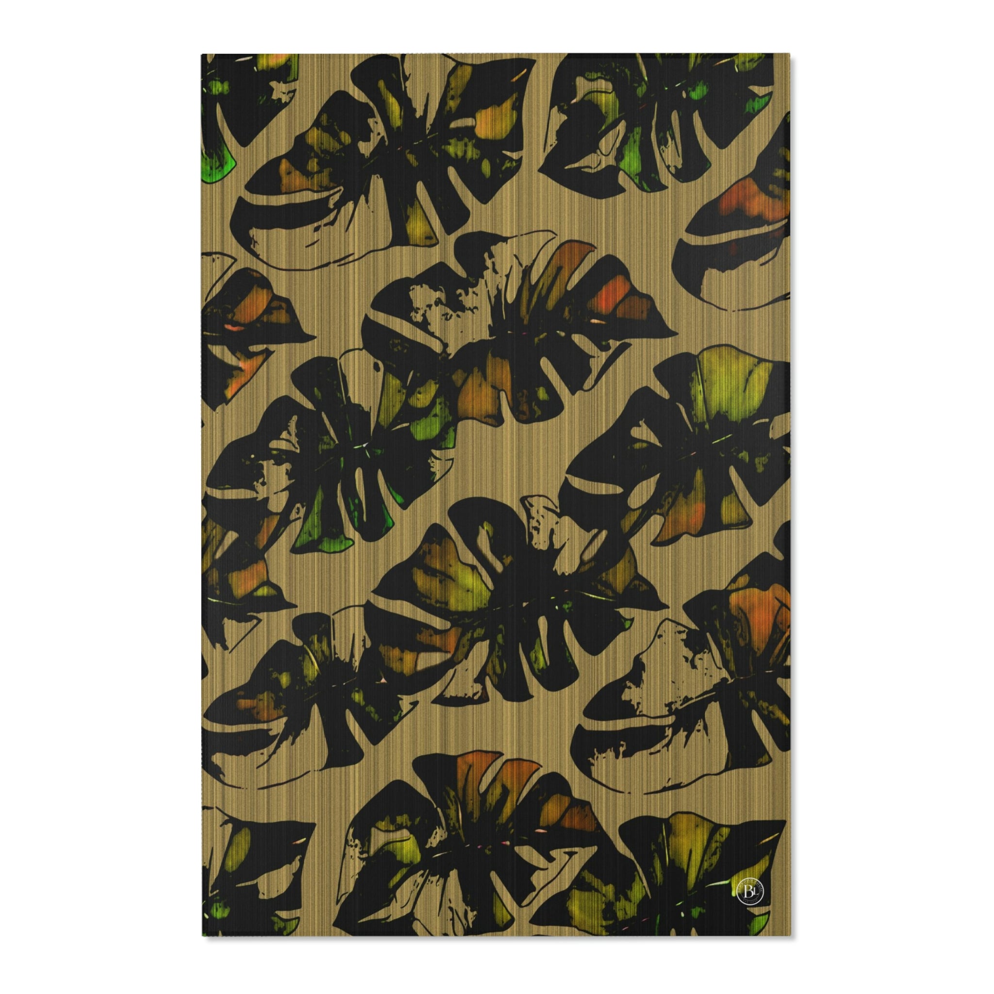 Home Decor DECONSTRUCTED PHILODENDRON CHENILLE AREA RUG- KHAKI 48" × 72"