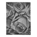 Home Decor White Roses Sherpa Blanket 60" × 80"