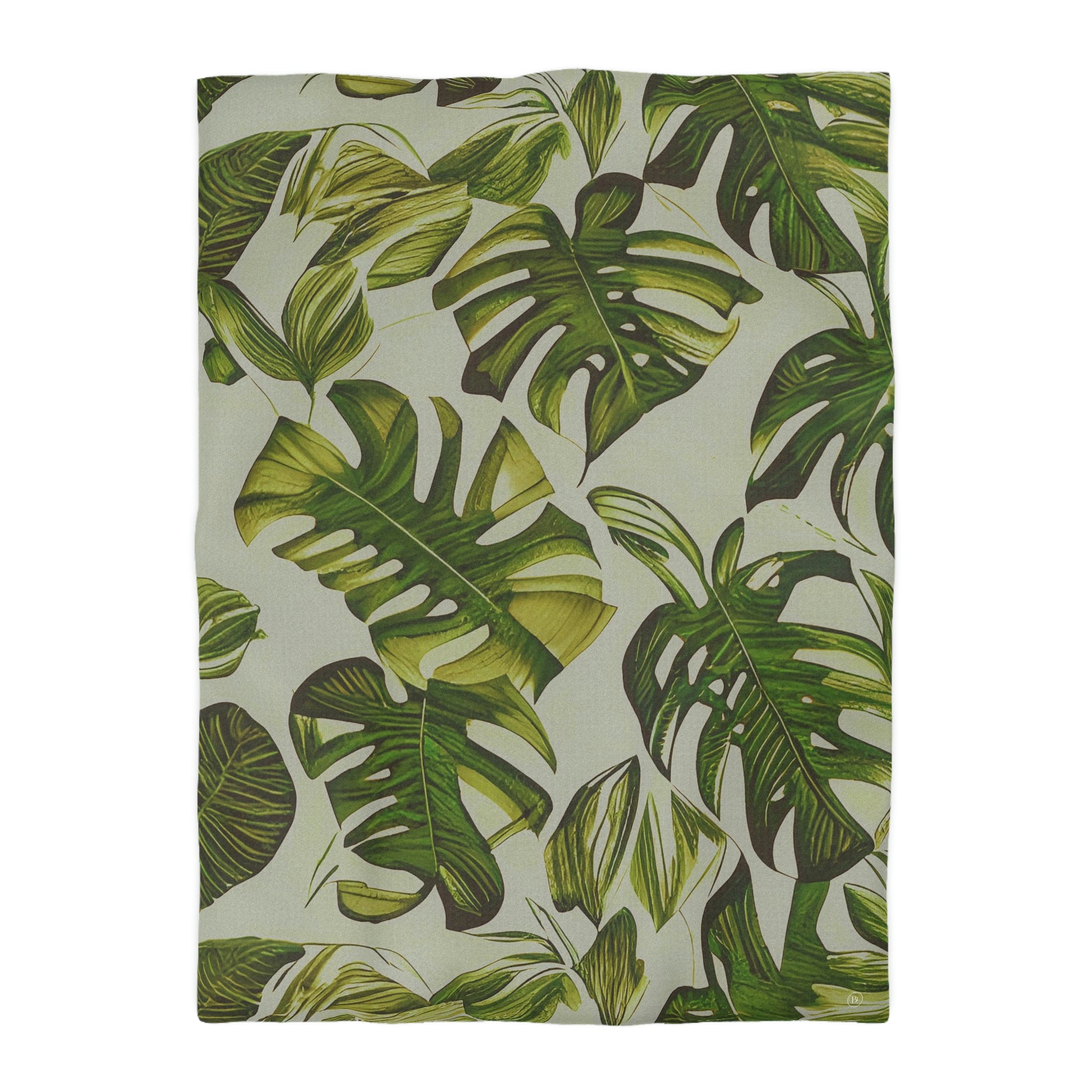 Home Decor PHILODENDRON LEAVES MICROFIBER DUVET COVER Twin XL / White